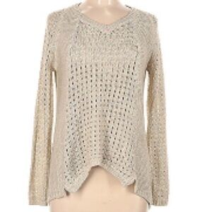 RD Style Women's Knit V-Neck Sweater - Beige